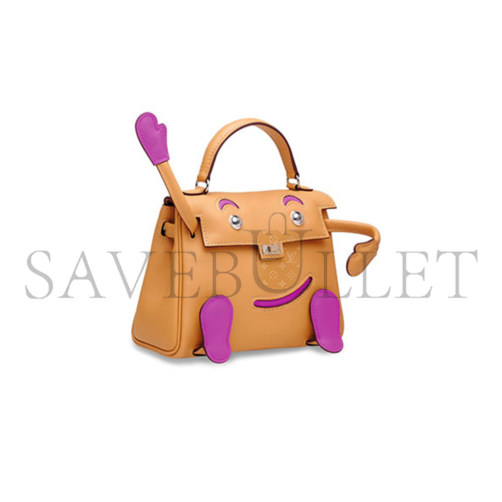 H**mes kelly sesame &rose pourpre swift leather quelle idole with palladium hardware 39875560964192 (17*12*6cm)